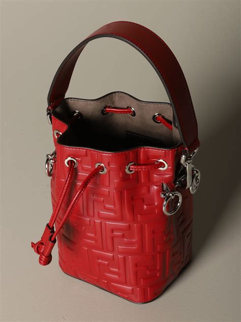 red fendi bucket bag|Fendi drawstring bucket bag.